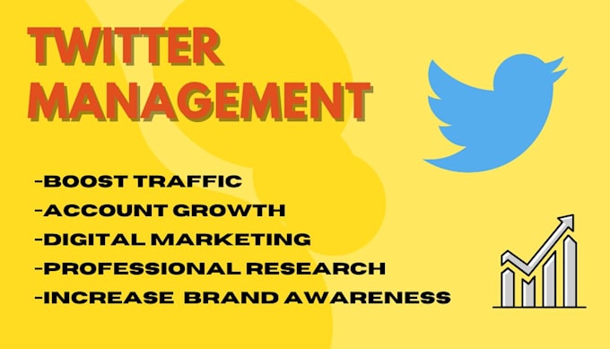 Gig Preview - Manage your twitter account to boost growth and traffic