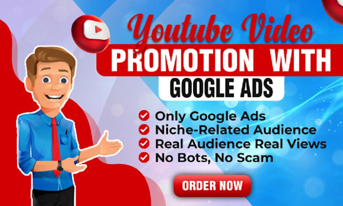 Gig Preview - Do youtube promotion of video and shorts with google ads for organic views