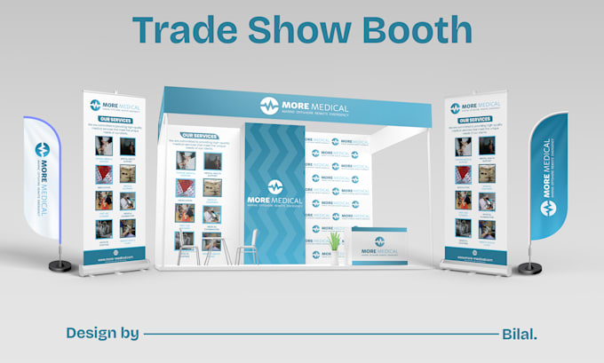 Gig Preview - Printable trade show booth, backdrop, canopy tent, feather flag, roll up banner