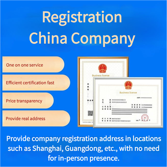 Gig Preview - Help you register a company in china and register a business license in shanghai