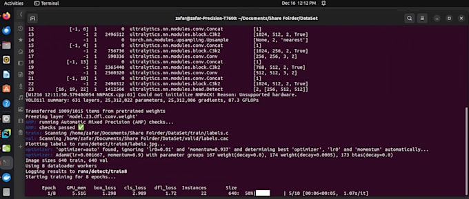 Gig Preview - Do model training yolo object detection on custom datasets