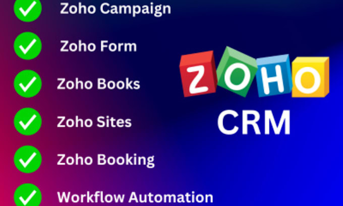 Bestseller - setup zoho CRM books zoho campaign zoho sites zoho form flow zoho landing page