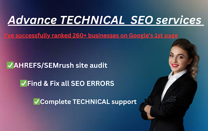 Gig Preview - Fix all technical errors by search console, ahrefs, semrush, and moz to rank top