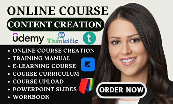 Gig Preview - Do online course creation training manual course content ppt course curriculum