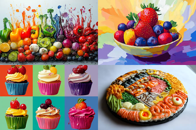 Gig Preview - Make a food pop art of your food