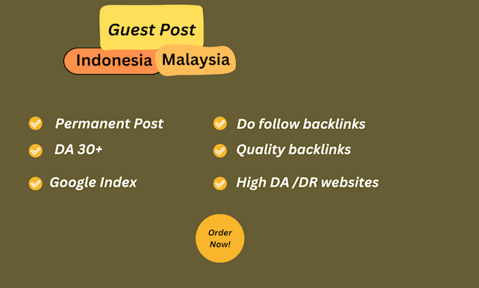 Gig Preview - Publish guest posts on malaysia, indonesian and vietnam blogs