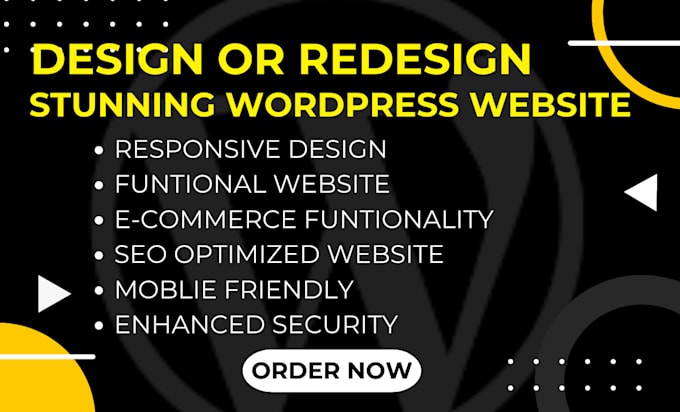 Gig Preview - Build, redesign, rebuild, fix, clone, revamp, custom ecommerce wordpress website