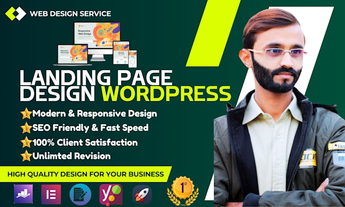 Gig Preview - Create wordpress responsive landing page design