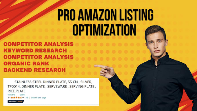 Gig Preview - Do amazon product listing description optimization and images ebc graphics SEO