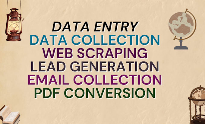 Gig Preview - Do data entry,lead generation or pdf to excel