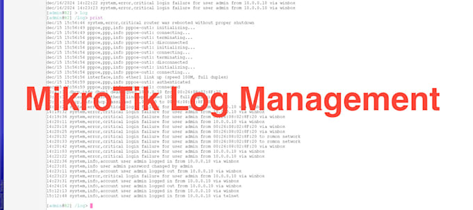 Gig Preview - Mikrotik pppoe log management