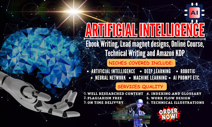 Gig Preview - Write artificial intelligence, robotic, machine learning ebook and lead magnet