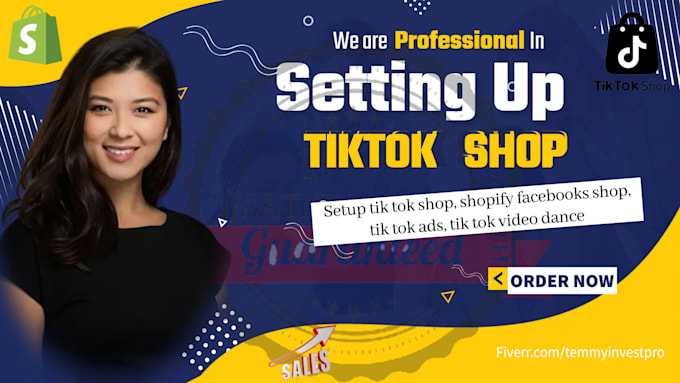 Gig Preview - Setup tiktok shop, usa tiktok shop, tiktok marketing, tiktok dropshipping