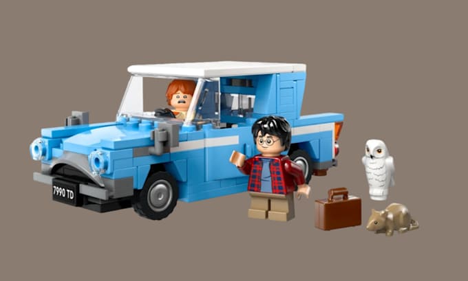 Gig Preview - 3d lego model moc lego custom afol minifigure vehicles with manual instruction