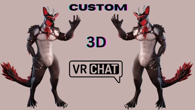 Bestseller - do vrchat avatar 3d vtuber 3d furry model 3d fursona nsfw vrc avatar for vtubing