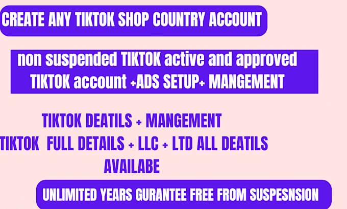 Gig Preview - Create usa tiktok shop creation tiktok shop setup tiktok ads setup create tiktok