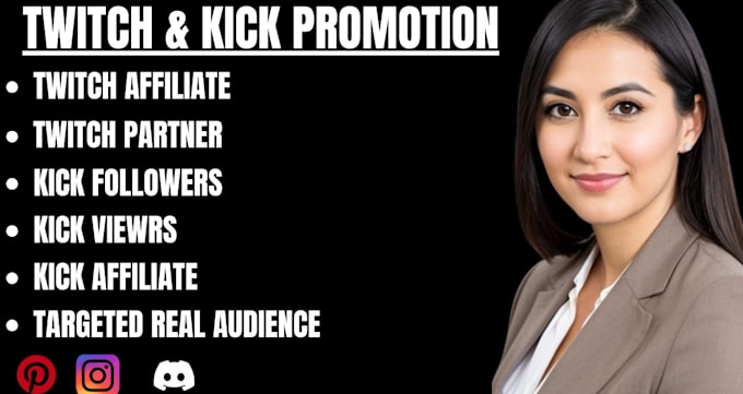 Bestseller - do kick, twitch and youtube promotion for usa, uk and canada to grow viewers