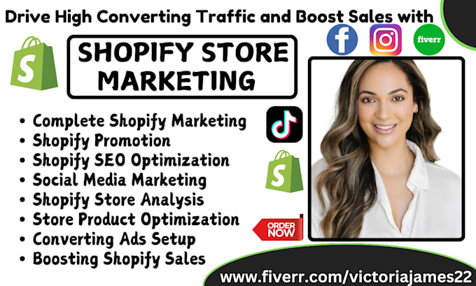 Gig Preview - Do complete shopify marketing to boost shopify sales shopify manager promotion