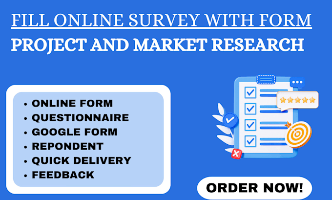 Gig Preview - Design online form survey quiz qustionnaire google form wit 1k US UK respondents