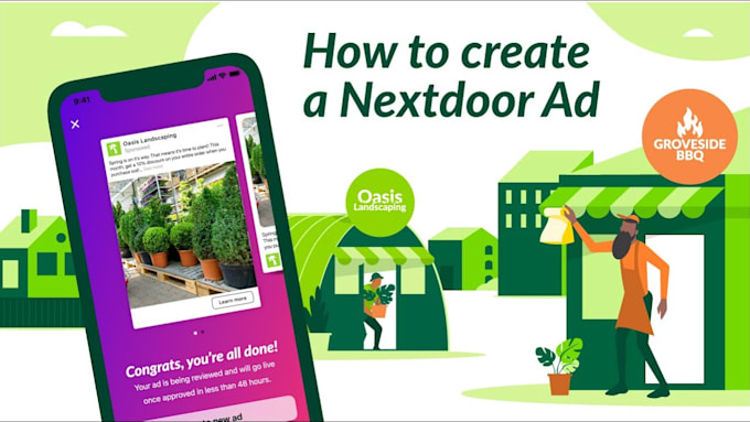 Gig Preview - Nextdoor, create nextdoor ad, next door campaign and nextdoor design