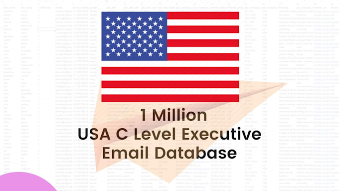 Gig Preview - Deliver 1 million USA c level executive email database list