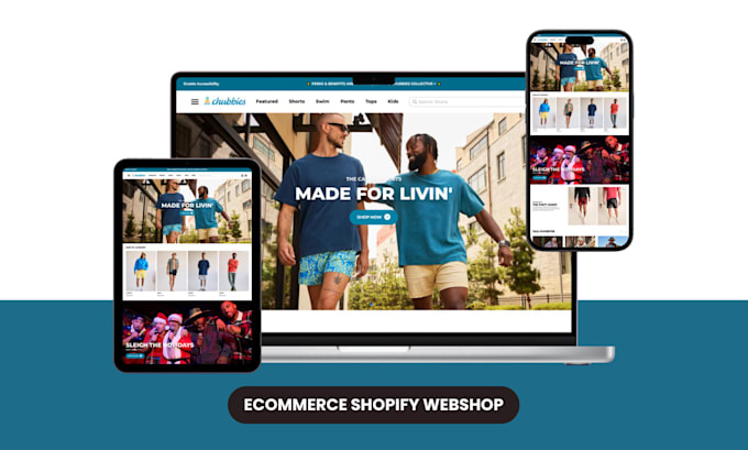 Gig Preview - Design luxury shopify clothing website, fashion shopify store, clothing website