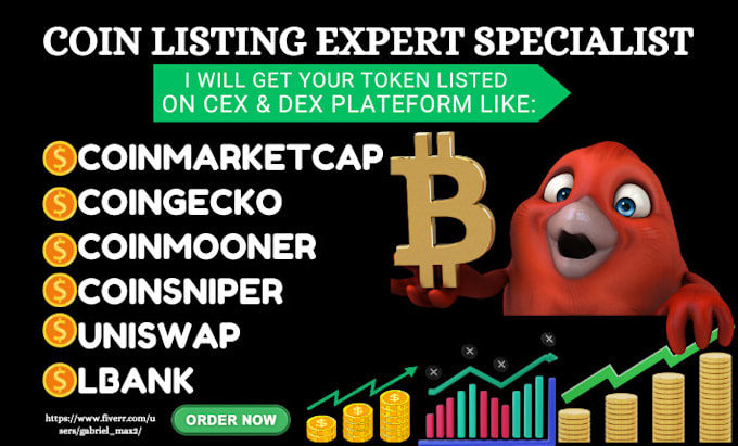 Gig Preview - List your token memecoin on coinmarketcap coingecko lbank coinmooner and others