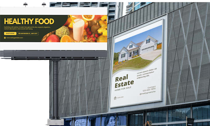 Bestseller - design real estate billboard business card flyer design insta flyers food flyers