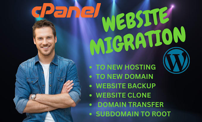 Gig Preview - Transfer migrate or more your wordpress website to a new hosting or new domain