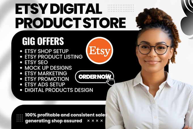 Gig Preview - Do etsy shop set up etsy digital products design etsy digital planner etsy SEO