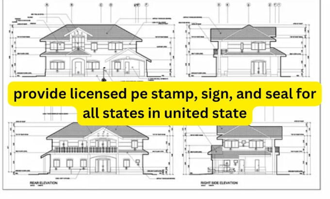 Gig Preview - Do structural licensed pe stamp, sign, and seal for all states in united state