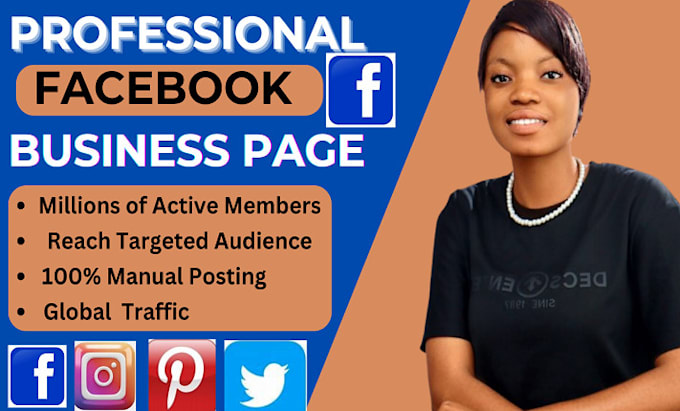 Bestseller - do facebook business page create and set up, fb fan page, social media setup