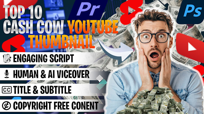 Bestseller - create automated youtube channel, top 10 cash cow faceless videos