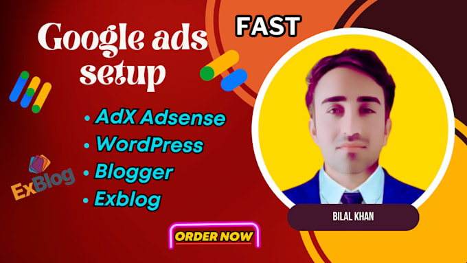 Gig Preview - Do fast google adx and adsense ads setup quickly for wordpress, blogger exblog