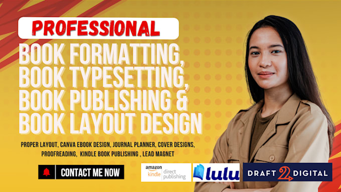 Gig Preview - Do your book typesetting, formatting, publishing and layout design