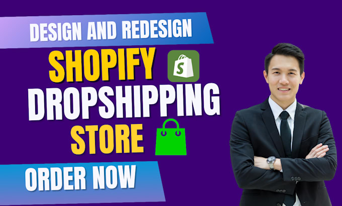 Gig Preview - Create shopify store or dropshipping ecommerce store webshop godaddy website