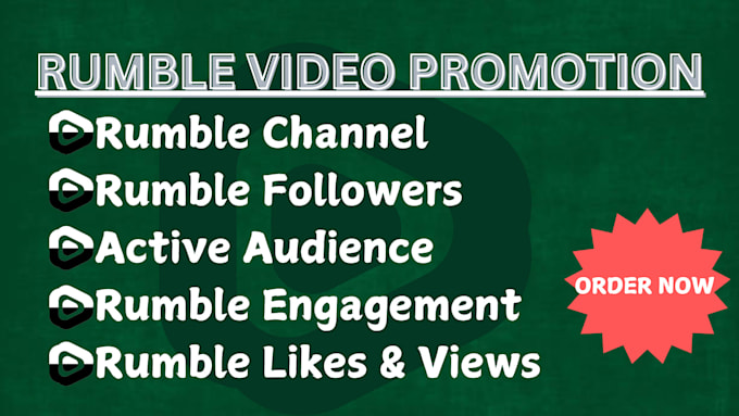 Gig Preview - Do super quick rumble video promotion rumble channel growth