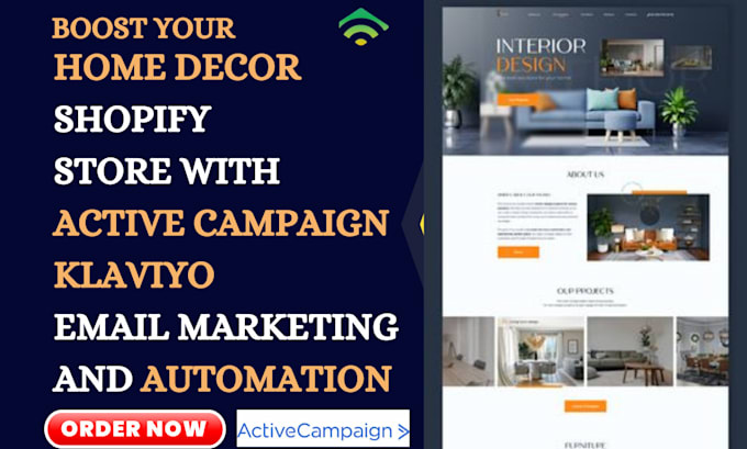 Gig Preview - Do home decor website activecampaign automation flows for home decor store