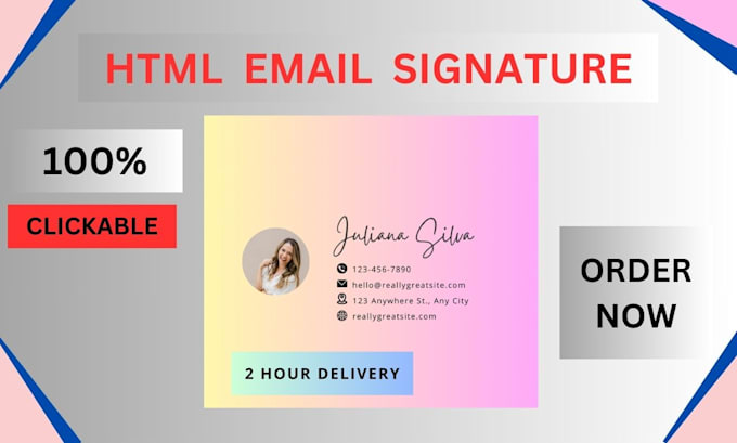 Gig Preview - Create a custom, professional html email signature design