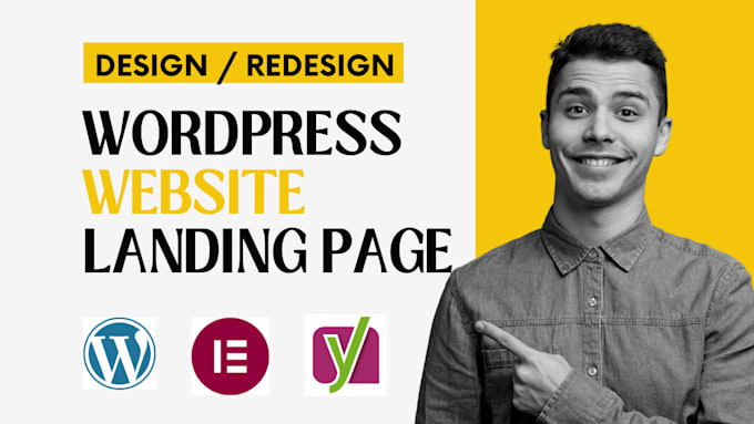 Gig Preview - Do wordpress website landing page design, clean and modern website landing page