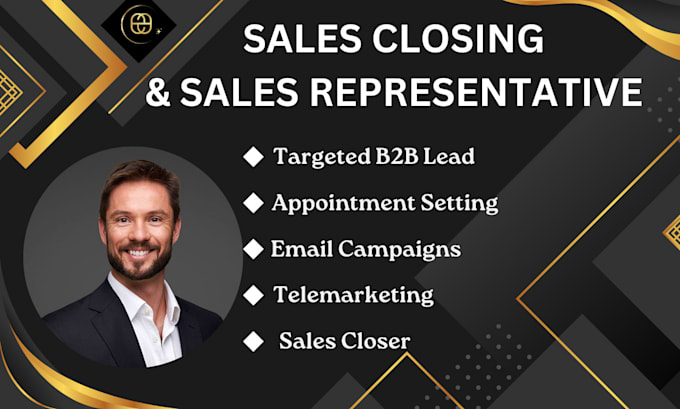 Gig Preview - Be your sales representative sales closer salesperson sales agent b2b linkedin