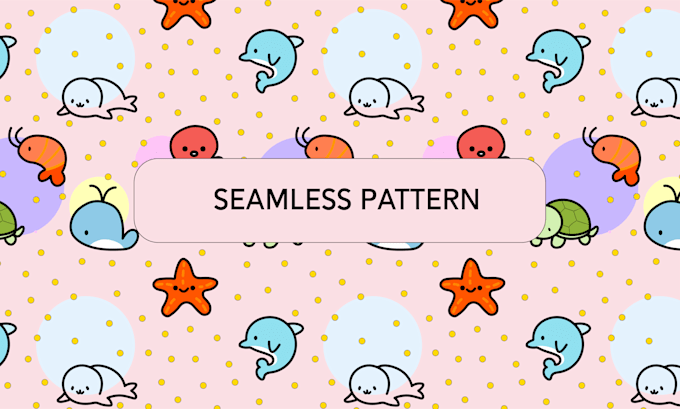 Gig Preview - Design unique seamless pattern for kids, baby products