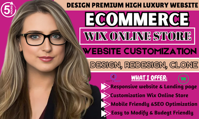 Gig Preview - Customize, redesign ecommerce wix online store, shopware store design, funnel