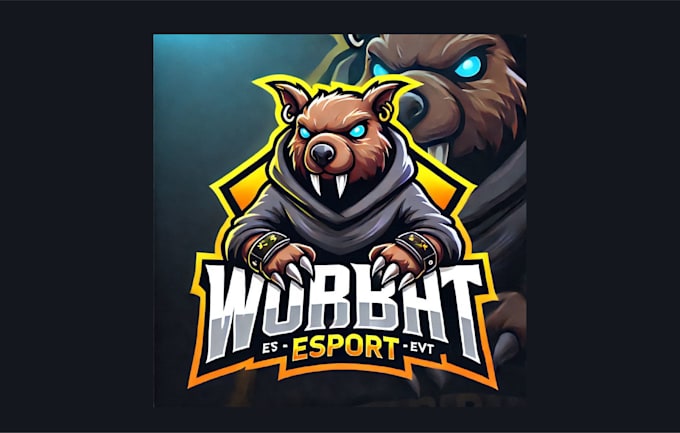 Gig Preview - Design unique wombat esport mascot logo for your company