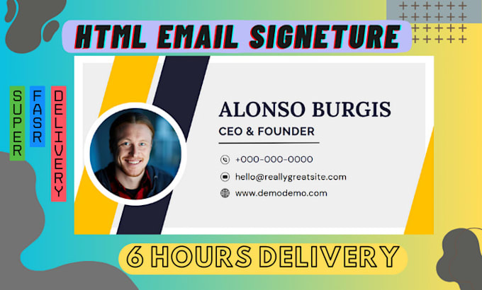 Gig Preview - Make professional clickable HTML email signature for any mail