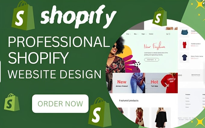 Gig Preview - Build shopify dropshipping store shopify store design shopify website design fix