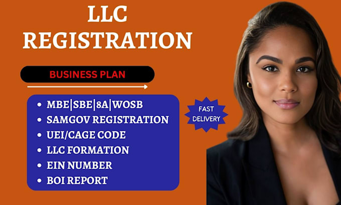 Gig Preview - Do US llc registration, ein number, mbe wosb sdvosb 8a certificates cage code