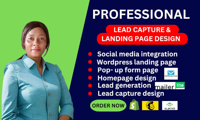 Gig Preview - Do leads capture, landing page design, and professional website