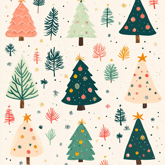 Gig Preview - Create a custom christmas illustration in for holidays