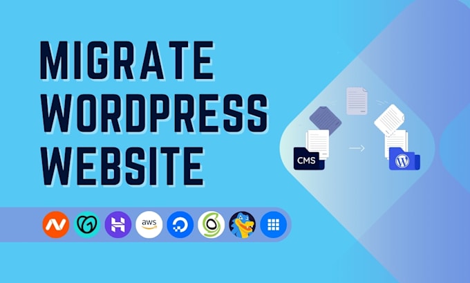 Gig Preview - Migrate or clone your wordpress website to a new hosting with backup